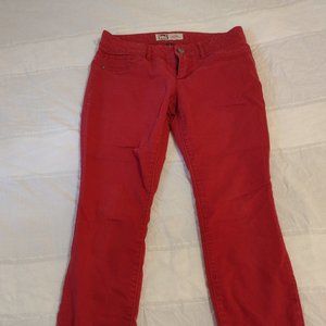 Cherry Red Size 5 LEI skinny pants